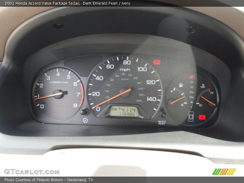  2001 Accord Value Package Sedan Value Package Sedan Gauges