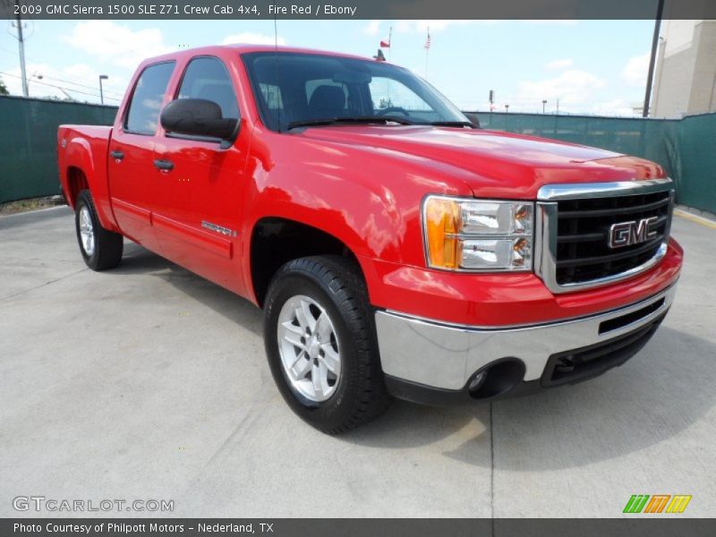 Fire Red / Ebony 2009 GMC Sierra 1500 SLE Z71 Crew Cab 4x4