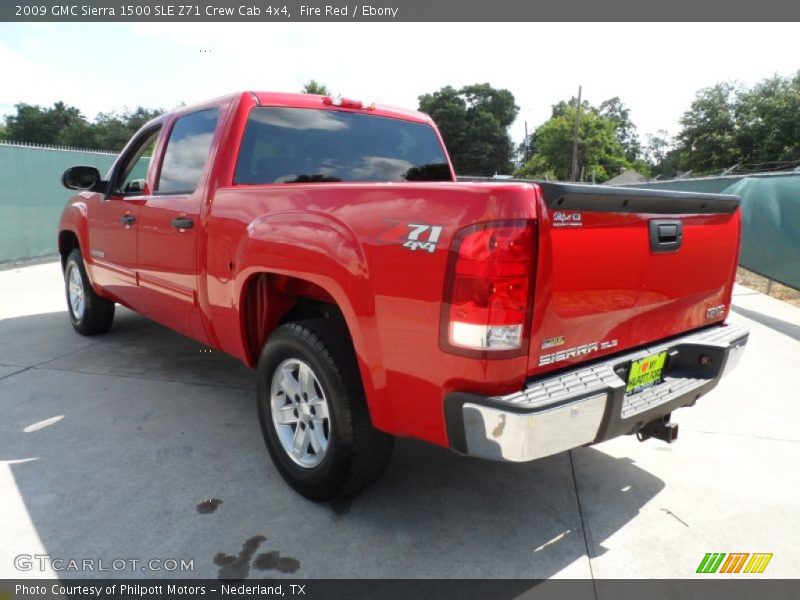 Fire Red / Ebony 2009 GMC Sierra 1500 SLE Z71 Crew Cab 4x4