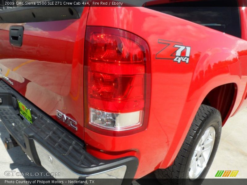 Fire Red / Ebony 2009 GMC Sierra 1500 SLE Z71 Crew Cab 4x4