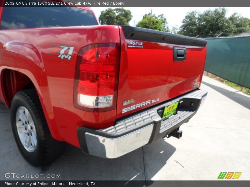 Fire Red / Ebony 2009 GMC Sierra 1500 SLE Z71 Crew Cab 4x4