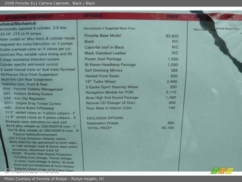 Black / Black 2008 Porsche 911 Carrera Cabriolet