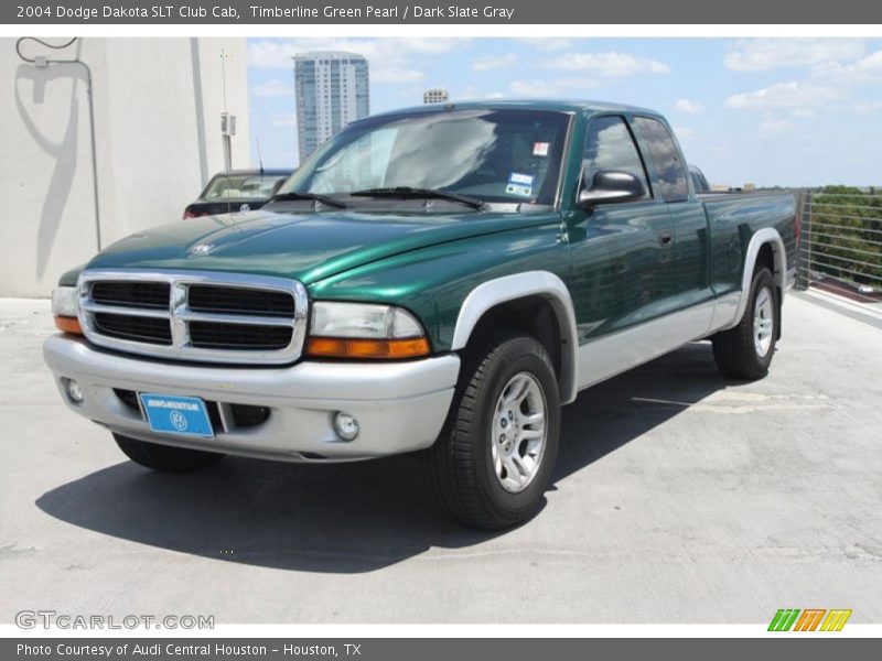 Timberline Green Pearl / Dark Slate Gray 2004 Dodge Dakota SLT Club Cab