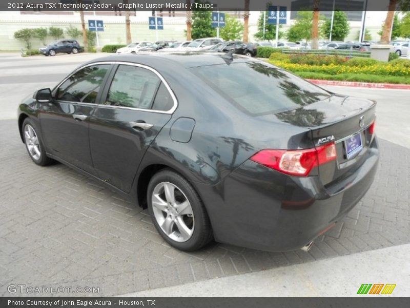 Graphite Luster Metallic / Taupe 2012 Acura TSX Technology Sedan