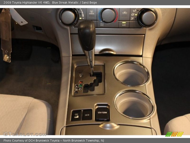 Blue Streak Metallic / Sand Beige 2009 Toyota Highlander V6 4WD