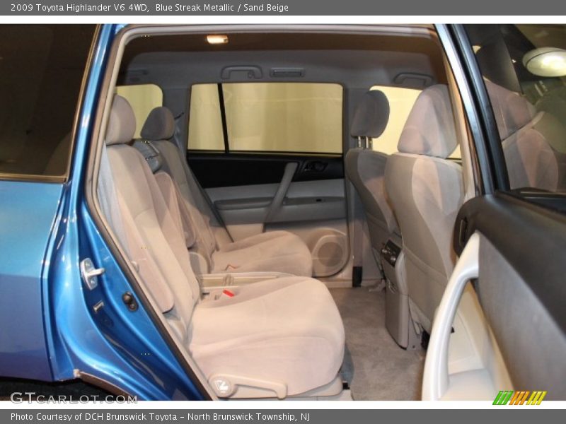 Blue Streak Metallic / Sand Beige 2009 Toyota Highlander V6 4WD