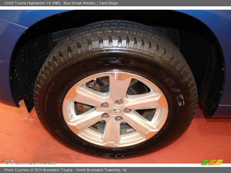Blue Streak Metallic / Sand Beige 2009 Toyota Highlander V6 4WD