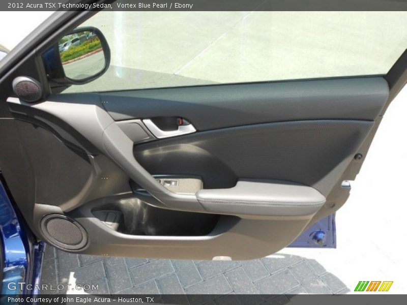 Vortex Blue Pearl / Ebony 2012 Acura TSX Technology Sedan