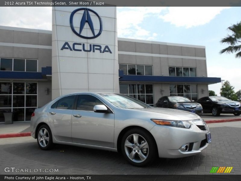 Silver Moon / Taupe 2012 Acura TSX Technology Sedan