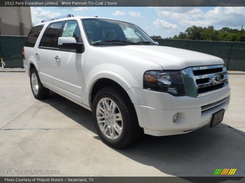 White Platinum Tri-Coat / Stone 2012 Ford Expedition Limited
