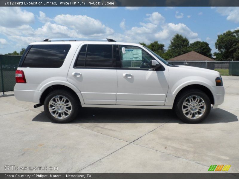White Platinum Tri-Coat / Stone 2012 Ford Expedition Limited