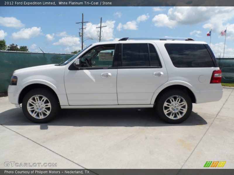 White Platinum Tri-Coat / Stone 2012 Ford Expedition Limited
