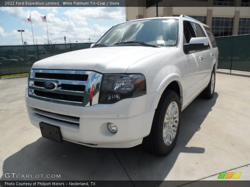 White Platinum Tri-Coat / Stone 2012 Ford Expedition Limited