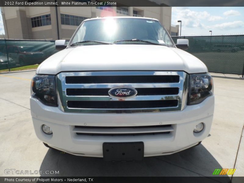 White Platinum Tri-Coat / Stone 2012 Ford Expedition Limited