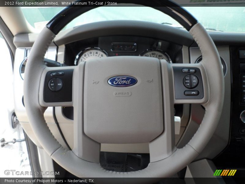 White Platinum Tri-Coat / Stone 2012 Ford Expedition Limited