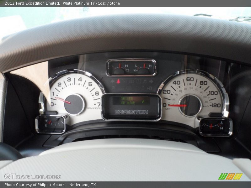 White Platinum Tri-Coat / Stone 2012 Ford Expedition Limited