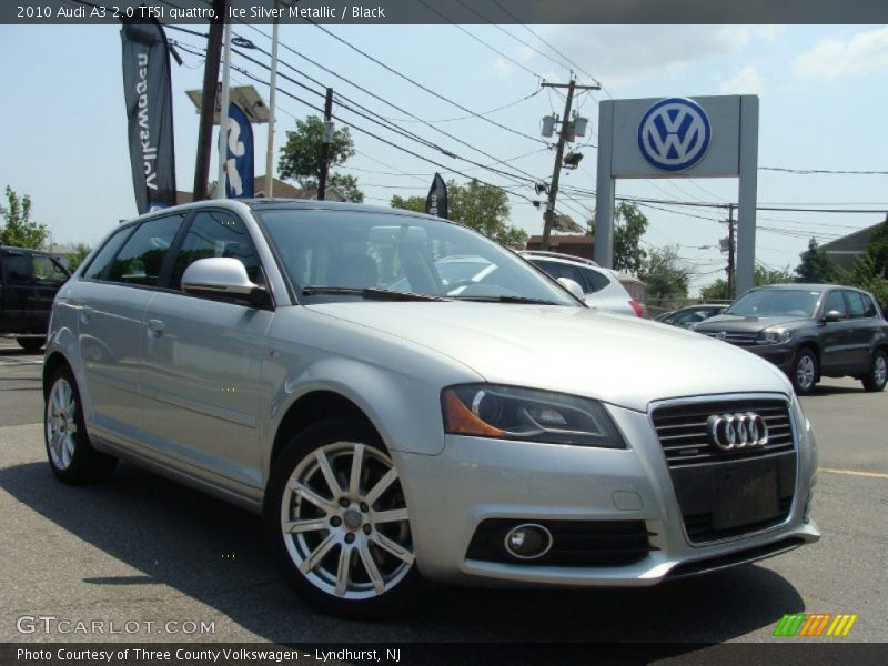 Ice Silver Metallic / Black 2010 Audi A3 2.0 TFSI quattro