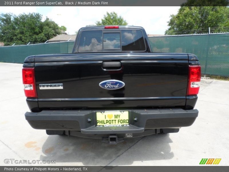 Black / Medium Dark Flint 2011 Ford Ranger Sport SuperCab
