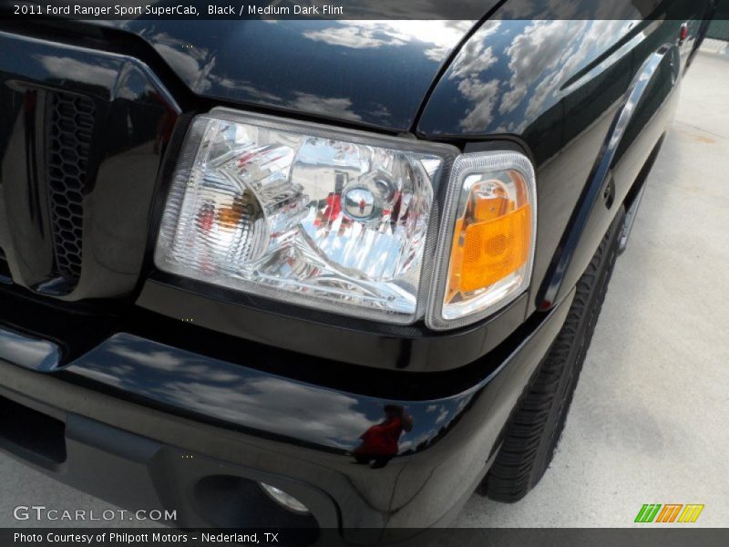 Black / Medium Dark Flint 2011 Ford Ranger Sport SuperCab