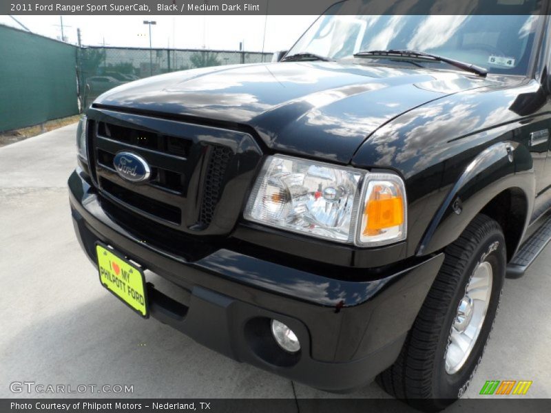 Black / Medium Dark Flint 2011 Ford Ranger Sport SuperCab