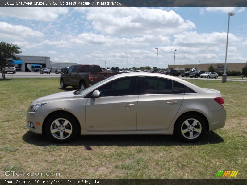 Gold Mist Metallic / Jet Black/Brick 2012 Chevrolet Cruze LT/RS