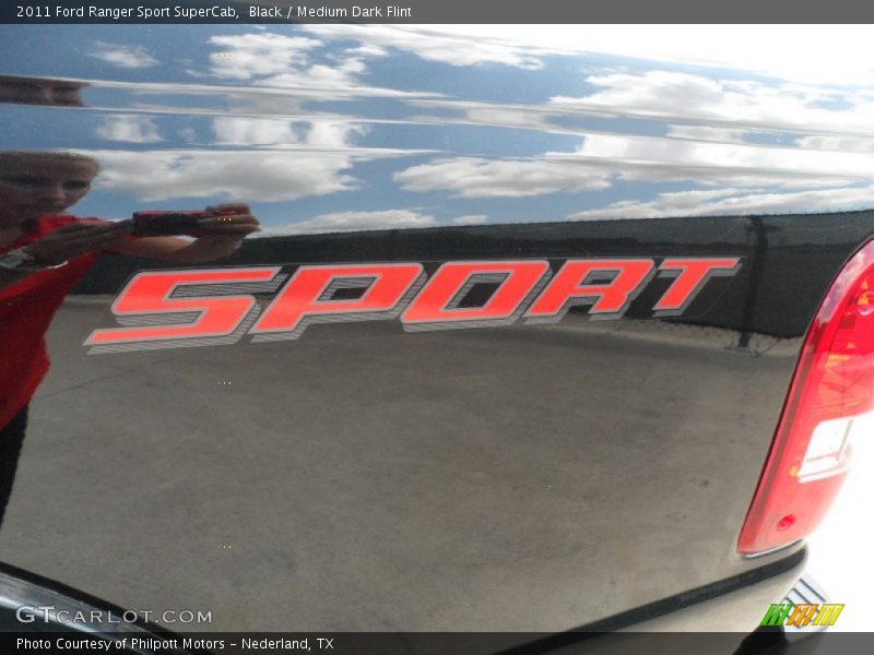 Black / Medium Dark Flint 2011 Ford Ranger Sport SuperCab