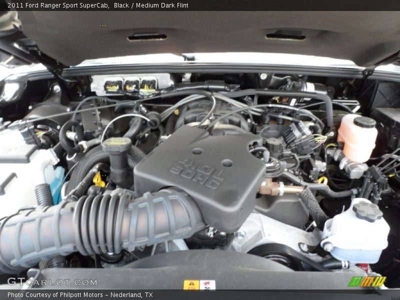 Black / Medium Dark Flint 2011 Ford Ranger Sport SuperCab