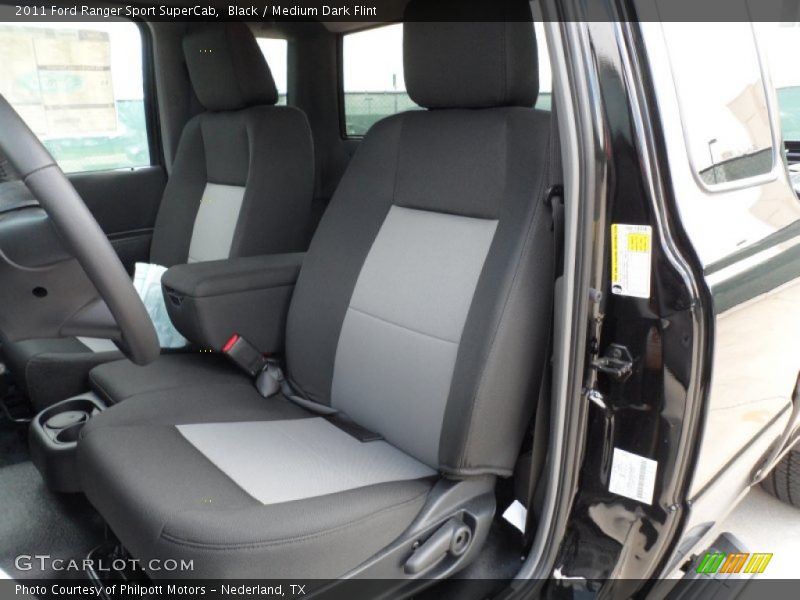 Black / Medium Dark Flint 2011 Ford Ranger Sport SuperCab