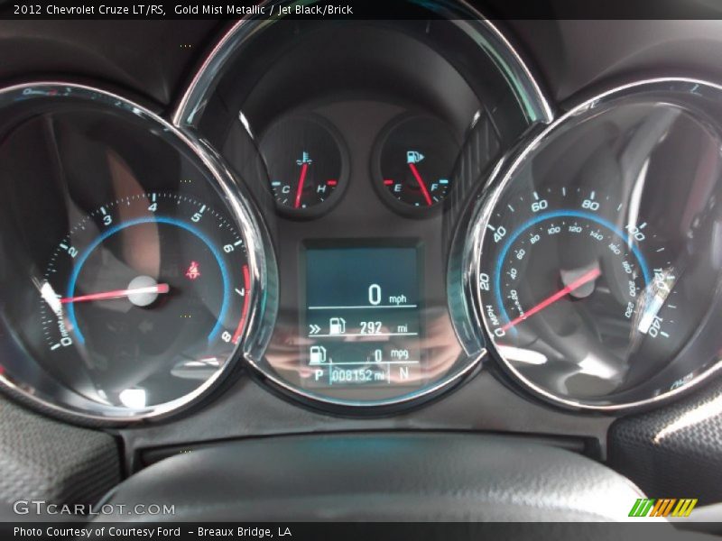 Gold Mist Metallic / Jet Black/Brick 2012 Chevrolet Cruze LT/RS