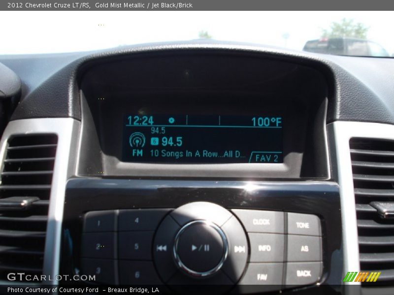 Gold Mist Metallic / Jet Black/Brick 2012 Chevrolet Cruze LT/RS