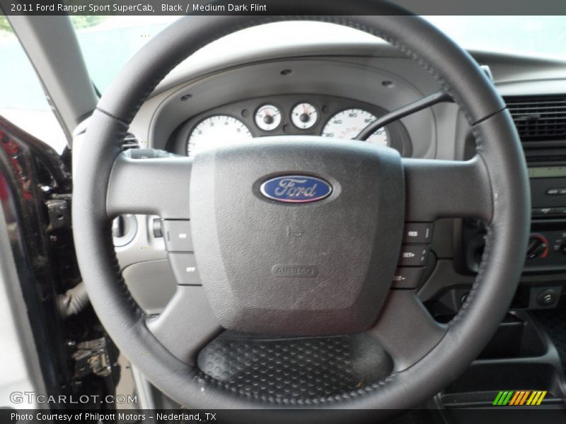 Black / Medium Dark Flint 2011 Ford Ranger Sport SuperCab