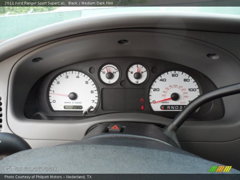 Black / Medium Dark Flint 2011 Ford Ranger Sport SuperCab