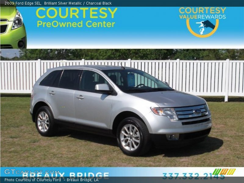 Brilliant Silver Metallic / Charcoal Black 2009 Ford Edge SEL
