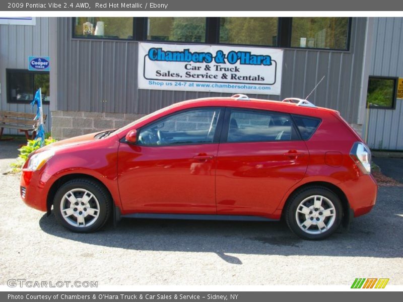 Red Hot Metallic / Ebony 2009 Pontiac Vibe 2.4 AWD