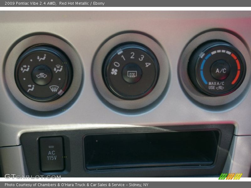 Red Hot Metallic / Ebony 2009 Pontiac Vibe 2.4 AWD