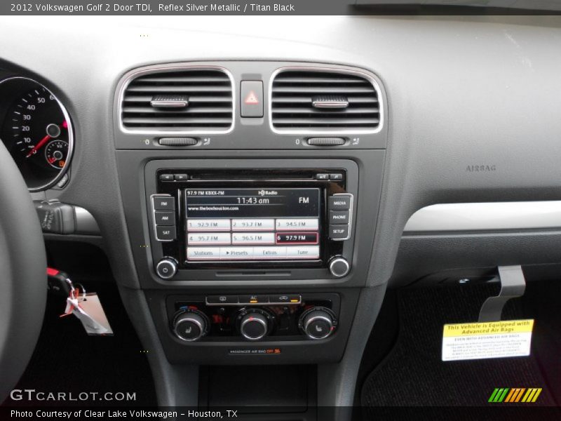Reflex Silver Metallic / Titan Black 2012 Volkswagen Golf 2 Door TDI