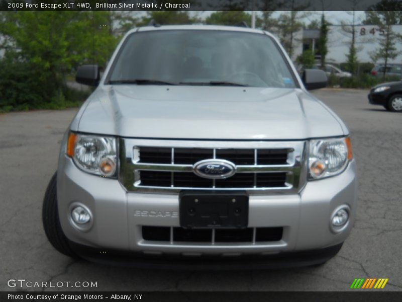 Brilliant Silver Metallic / Charcoal 2009 Ford Escape XLT 4WD