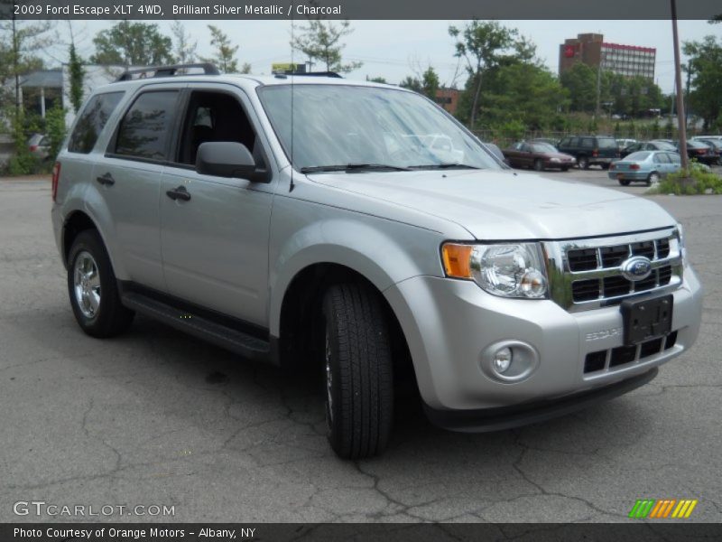 Brilliant Silver Metallic / Charcoal 2009 Ford Escape XLT 4WD