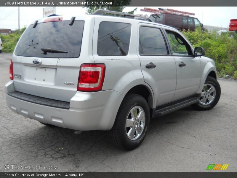 Brilliant Silver Metallic / Charcoal 2009 Ford Escape XLT 4WD