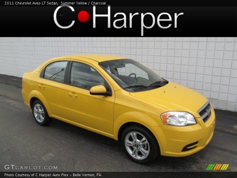 Summer Yellow / Charcoal 2011 Chevrolet Aveo LT Sedan