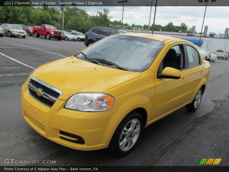 Summer Yellow / Charcoal 2011 Chevrolet Aveo LT Sedan