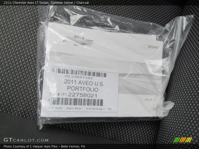 Summer Yellow / Charcoal 2011 Chevrolet Aveo LT Sedan