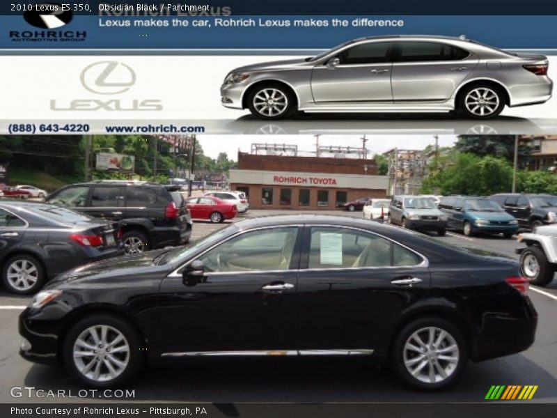 Obsidian Black / Parchment 2010 Lexus ES 350