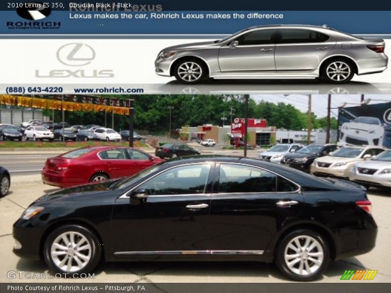 Obsidian Black / Black 2010 Lexus ES 350