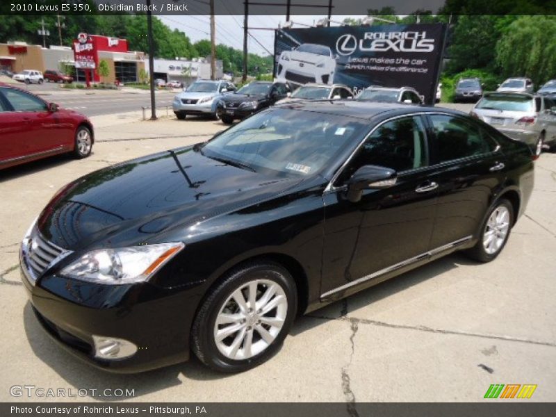 Obsidian Black / Black 2010 Lexus ES 350