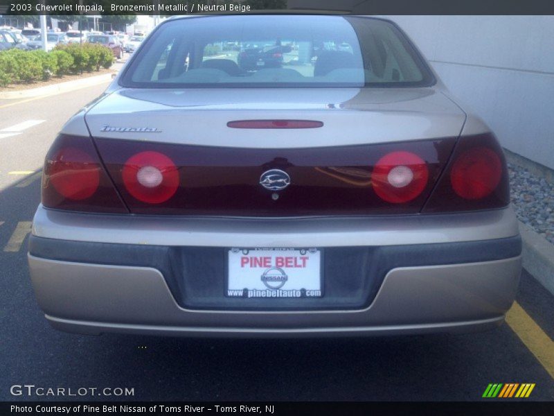 Bronzemist Metallic / Neutral Beige 2003 Chevrolet Impala