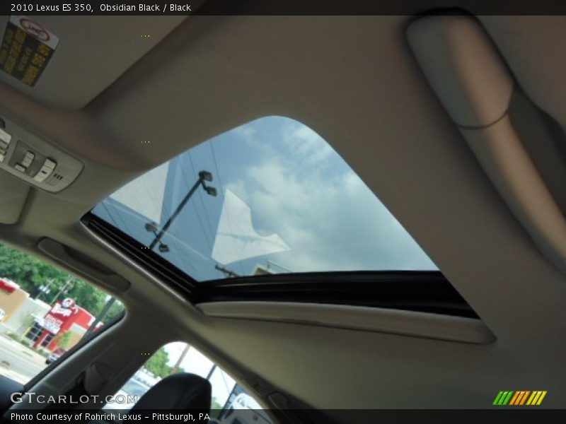 Obsidian Black / Black 2010 Lexus ES 350