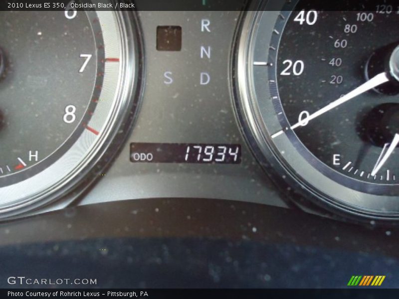 Obsidian Black / Black 2010 Lexus ES 350