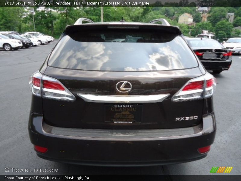 Fire Agate Pearl / Parchment/Espresso Birds Eye Maple 2013 Lexus RX 350 AWD