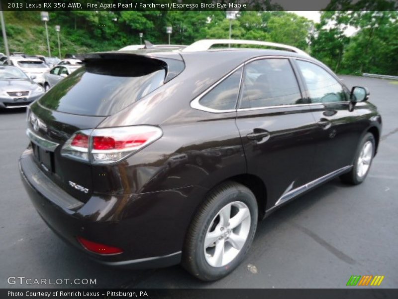 Fire Agate Pearl / Parchment/Espresso Birds Eye Maple 2013 Lexus RX 350 AWD